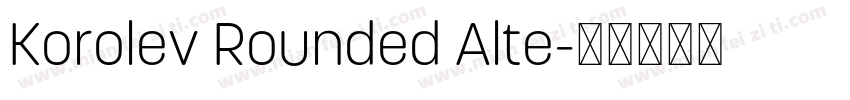 Korolev Rounded Alte字体转换